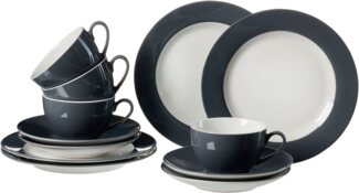 Ritzenhoff & Breker DOPPIO Kaffeeservice 12-teilig Anthrazit