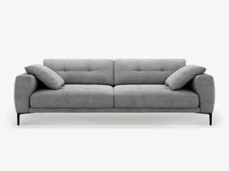 Micadoni Sofa Bemy 4-Sitzer Strukturierter Stoff Grau