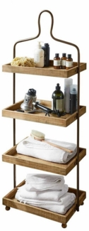 Mirabeau Etagere Etagere Lasse braun/schwarz, Gestell: Eisen, Eisen