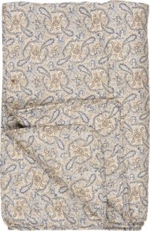 Ib Laursen - Decke Quilt Tagesdecke 180x130cm Paisleymuster Blau Braun 07950-00