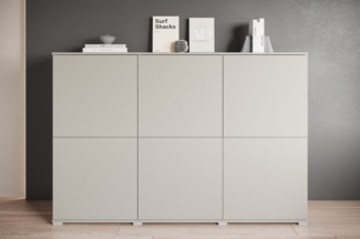 INOSIGN Highboard Kenia, moderne grifflose Hochkommode mit 6 Türen, Breite 180 cm (1 St), Push-to-Open-Fronten, höhenverstellbaren Einlegeböden