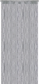 Fadenvorhang Lurex- Optik Fadengardine mit Stangendurchzug Türvorhang, attraktiv und modern in vielen verschiedenen Ausführungen erhältlich 300x250 cm silber - silber metallic