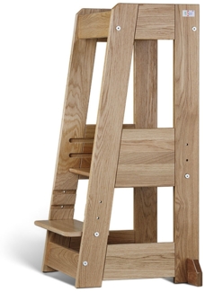 tiSsi 'Felix' Lernturm, Tritt 3-fach höhenverstellbar, Eiche, Massivholz