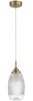 Nova Luce 9738212 MOND Pendelleuchte 1-flammig Gold Transparent E14