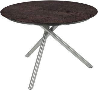 Gartentisch HENRIK rund - Kunststoff, Schwarz, 110 x 110 x 75 cm | Terrassentisch Wetterfest Outdoor Tisch