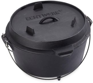 ECHTWERK Kochtopf Dutch Oven BIG Feuertopf, Gusseisen