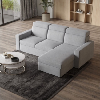 Masseno Ecksofa PADWA mit Schlaffunktion L-Form, Sofa mit Bettkasten