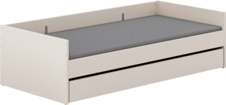 YUNY by PAIDI Kinderbett SISTER LOU mit Bettkasten, Jugendliege, bietet extra Stauraum oder zweite Liegefläche, Kojenliege Beige