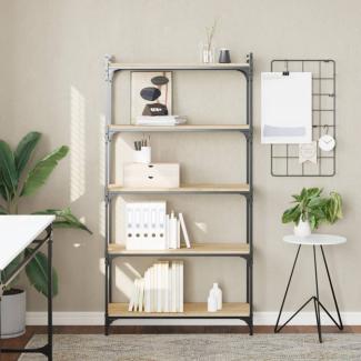 vidaXL Bücherregal 5 Böden Sonoma-Eiche 80x30x154 cm Holzwerkstoff 837678