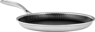 HENSSLERS Crêpepfanne HENSSLERS Crêpe- und Frühstückspfanne 26 cm, Edelstahl (1-tlg), Omlet-Pfanne mit Wabenstruktur