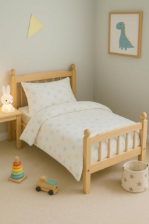 texpot Bettwäsche Kinderbettwäsche Sterne bedruckt Garnitur, Baumwolle, 2 teilig