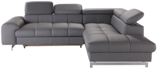 COTTA Ecksofa Chef L-Form, mit Kopfteilverstellung, edle Metallkufen, wahlweise mit Bettfunktion