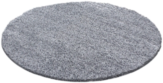 Homtex Hochflor-Teppich, Ø 80 cm Rund, Hochfloriger Teppich Weich und Flauschig, Rundes Design für Wohnzimmer