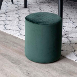 Eleganter Hocker BILUND grün Samt