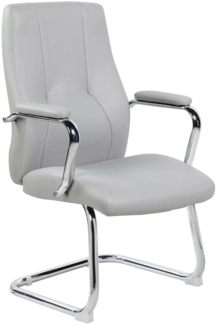 Dmora Stuhl Lucana, Wartezimmersitz mit Armlehnen für das Büro, Ergonomischer Wartesitz, 61x58h101 cm, Grau
