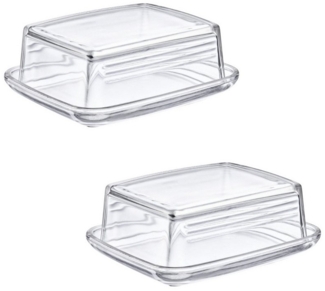 Thiru Butterdose Glas - mit speziellem Deckel-Relief für sicheres Greifen, Glas, (2-tlg)