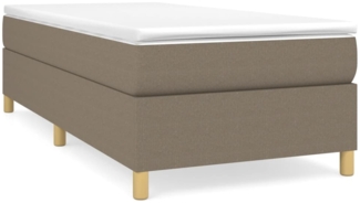 vidaXL Boxspringbett mit Matratze Taupe 90x190 cm Stoff 3144486