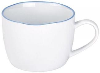 Lambert PIANA KAFFEE-/TEETASSE WEIß RAND HELLBLAU 60020040 SK