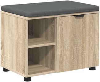 vidaXL Flurbank mit Kissen Uni Sonoma-Eiche 60 x 38 x 46 cm 891498