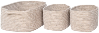 House Nordic Körbe, Baumwolle, beige, 3er Set