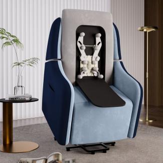 COMHOMA Massagesessel Elektrischer Relaxsessel mit Power Lift, SL-Massagefunktion, Hilfe-Stehfunktion