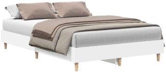 vidaXL Bettgestell ohne Matratze Weiß 140x190 cm Holzwerkstoff 861057