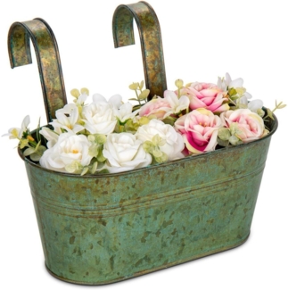 2er Set Hängende Blumentöpfe verzinkter Stahl 27,5cm für Moderne Dekoration