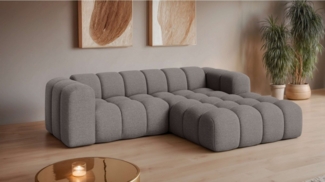 OTTO home Ecksofa KALLIE Design-Sofa mit Wellenunterfederung, Bubble-Optik, 248/186/72cm, moderne Steppung, hoher Sitzkomfort und modernes Design