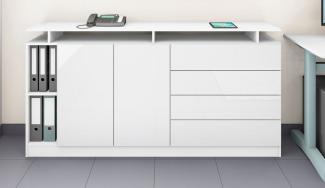 borchardt Möbel Sideboard Vaasa, moderne grifflose Optik, mit Push-to-Open-Funktion