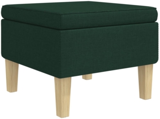 vidaXL Hocker mit Holzbeinen Dunkelgrün Stoff [329431]