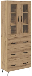 vidaXL Highboard Artisan-Eiche 69,5 x 34 x 180 cm Holzwerkstoff 3402704