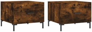 Couchtische, Sofatische 2 Stk. Räuchereiche 50 x 50 x 40 cm Holzwerkstoff