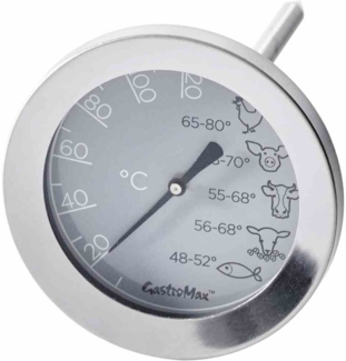 Bratenthermometer Edelstahl Temperaturbereich 0 °C - 120 °C