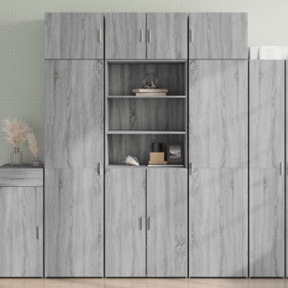 vidaXL Highboard Grau Sonoma 70x42,5x185 cm Holzwerkstoff 3281376