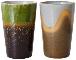 HKLiving Tasse Teebecher-Set 70s Ceramics Fuse (8,7x13,5cm) (2-teilig)