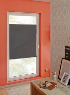 sunlines Plissee One Size Style Crepe, blickdicht, ohne Bohren, verspannt, Klemmfix, Zubehörfarbe weiß, zum Klemmen