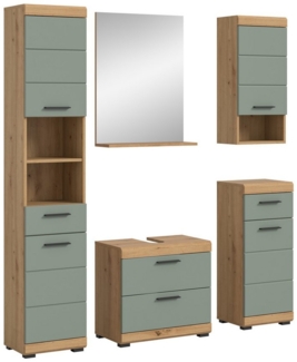 INOSIGN Badmöbel-Set Siena, 5 teilig, bestehend aus:, (Set, 5-St), Hochschrank, WBU, Spiegel, Unterschrank, Hängeschrank