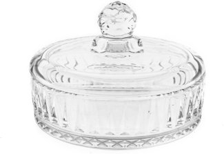 Hochwertige Glasschale mit Deckel - elegantes Design ideal zum Servieren