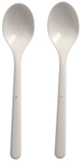 50 "Circulware" Mehrweg-Kaffeelöffel PP-MF 13 cm weiss extra stabil