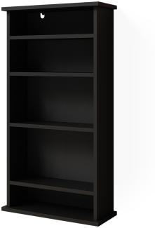 Vicco Bücherregal Cord Schwarz 48,3 x 91,4 cm mit 5 Ablagen