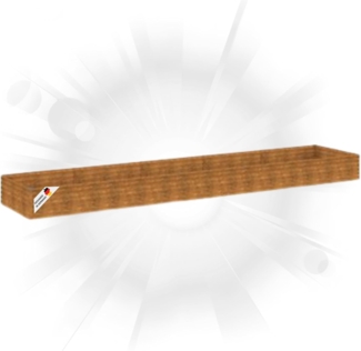 DELUKE® Hochbeet aus Cortenstahl AKSEL unten offen Hochbeet Metall Pflanzenbeet Metall Gartenbeet Blumenbeet Beet hoch Frühbeet für Garten Gemüsebeet, 482x100x36cm