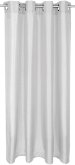 Blickdichte Hellgraue Gardine Alessia mit Ösen (Ø4cm) in 140x175cm (BxL), in vielen Größen Farben