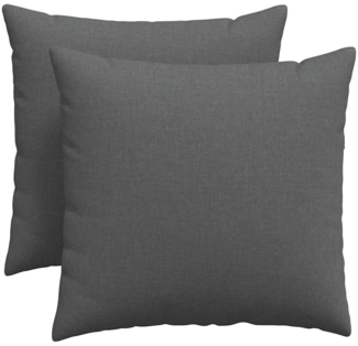 vidaXL Sofakissen 2 Stück Dunkelgrau 50 x 50 cm Stoff 42013955