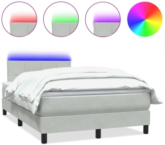 vidaXL Boxspringbett mit Matratze Rosa 90x220 cm Samt 3316916