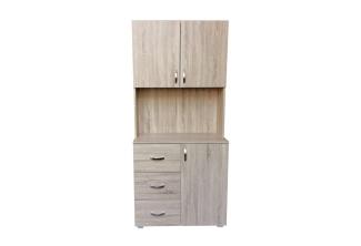 HTI-Living Hochschrank Küchenschrank Sonoma Blanca (Stück, 1x Schrank Blanca, ohne Dekoration) Küchenbuffet Hochschrank