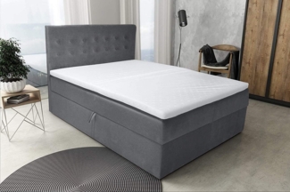 Best for Home Boxspringbett S Deluxe mit Bettkasten Bonellfederkern inkl. 4 cm Topper (140x200 160x200 180x200 200x200 cm), Handwerksqualität, TOP Preis-Leistungs-Verhältnis