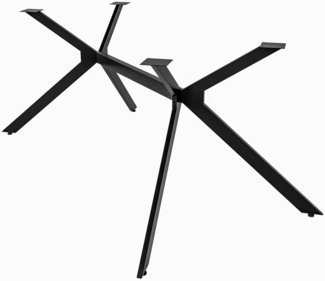 DELUKE® Tischgestell Metall PROXI - Stahlgestell beschichtet, 72 x 155 x 71 cm HxBxT | Outdoor Tischbeine Tischfüße Gestell für Esstisch Küchentisch Tischuntergestell Schwarz