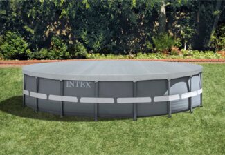 Intex Poolplane Deluxe rund, Polyethylen grau, 549 cm