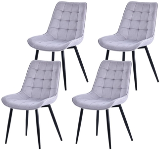 HOMAVO Esszimmerstuhl YZ2 STUHL-SET 4 Stück in Samt, gepolstert (4Set)