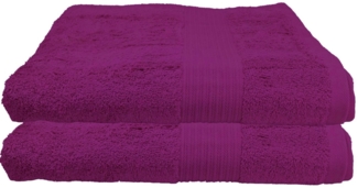 Julie Julsen Duschtücher 2-Duschtücher-Fuchsia-Duschtuch 70 x 140 cm, Baumwolle (2-St)